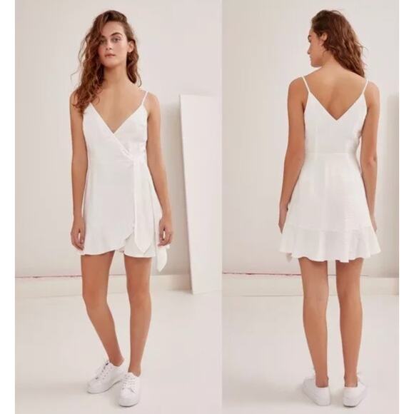 The Fifth Label Womens Dress Size XS White Soulmate‎ Wrap Mini Summer Casual - Picture 1 of 11